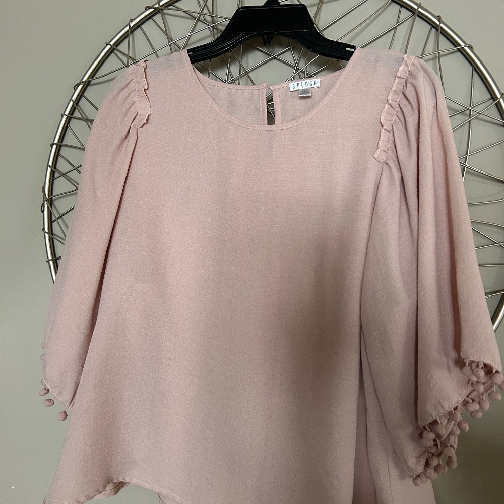 Blush coloured Blouse.